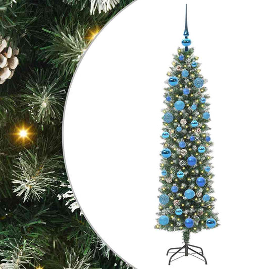 HKH Árvore Slim de Natal Artificial e Branco - Verde