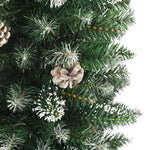 HKH Árvore Slim de Natal Artificial e Branco - Verde