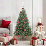 HKH Árvore de Natal Articulada Artificial Verde em Metal e PVC