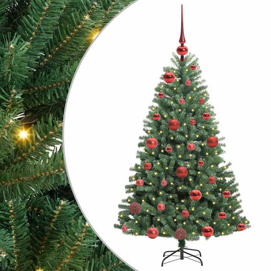 HKH Árvore de Natal Articulada Artificial Verde em Metal e PVC