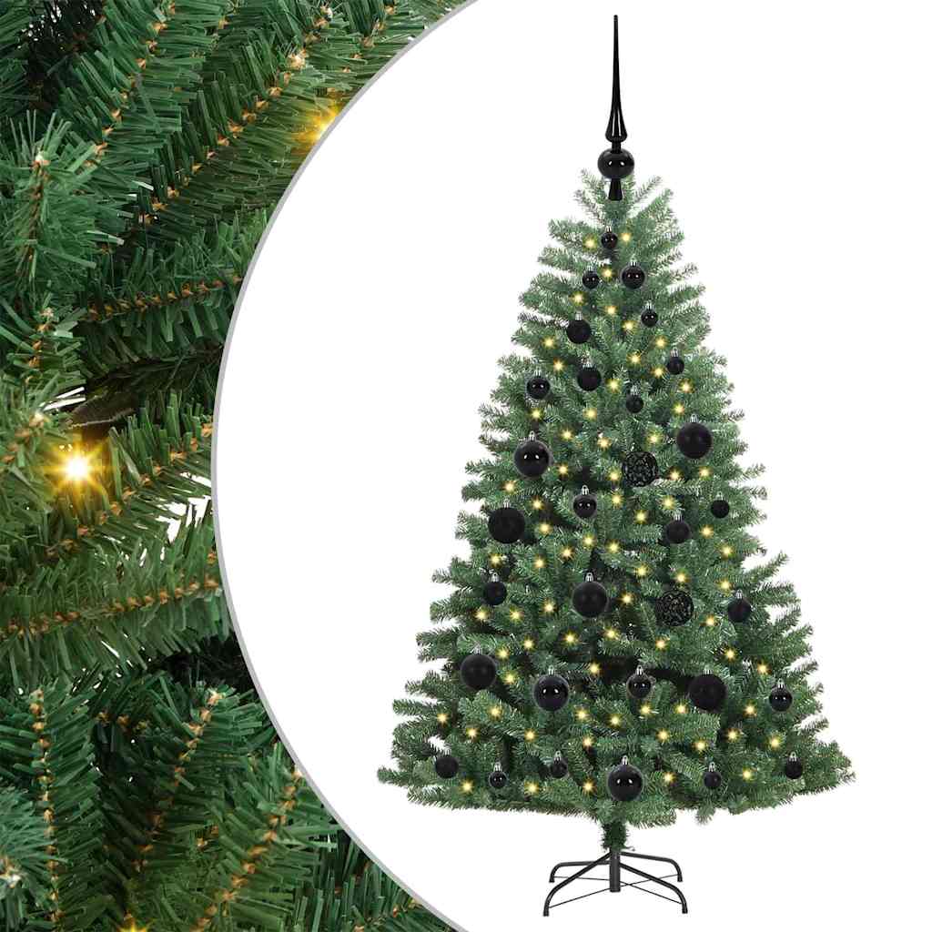 HKH Árbol de Navidad Articulado Artificial Verde de Metal y PVC