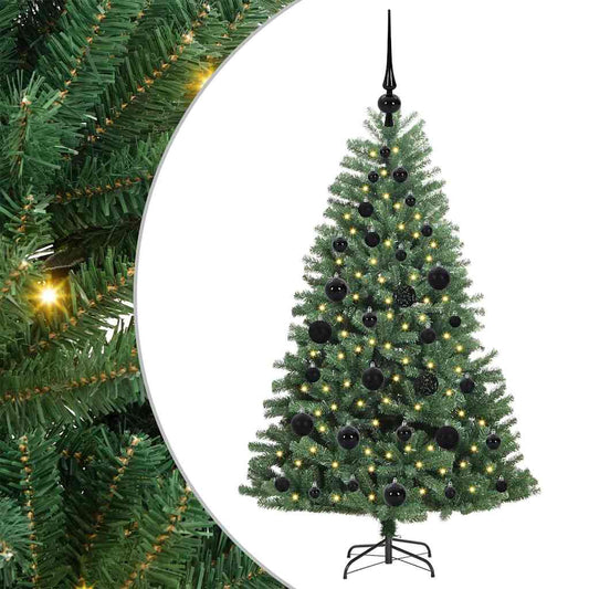 HKH Árvore de Natal Articulada Artificial Verde em Metal e PVC