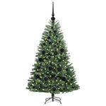 HKH Árvore de Natal Articulada Artificial Verde em Metal e PVC