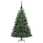 HKH Árvore de Natal Articulada Artificial Verde em Metal e PVC