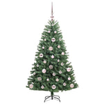 HKH Árvore de Natal Articulada Artificial Verde em Metal e PVC