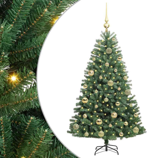 HKH Árvore de Natal Articulada Artificial Verde em Metal e PVC