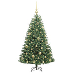 HKH Árvore de Natal Articulada Artificial Verde em Metal e PVC
