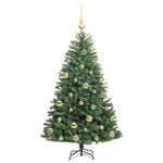 HKH Árvore de Natal Articulada Artificial Verde em Metal e PVC