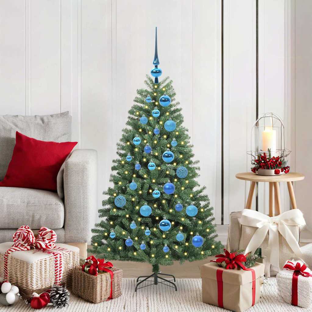 HKH Árbol de Navidad Articulado Artificial Verde de Metal y PVC