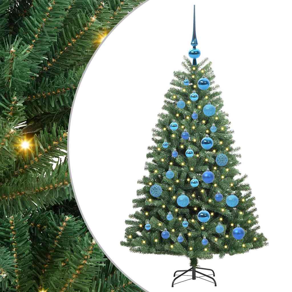 HKH Árbol de Navidad Articulado Artificial Verde de Metal y PVC