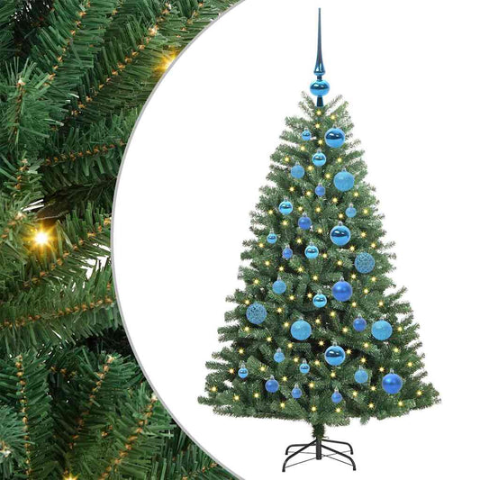 HKH Árvore de Natal Articulada Artificial Verde em Metal e PVC