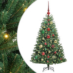 HKH Árvore de Natal Articulada Artificial Verde em Metal e PVC