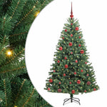 HKH Árvore de Natal Articulada Artificial Verde em Metal e PVC