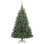 HKH Árvore de Natal Articulada Artificial Verde em Metal e PVC