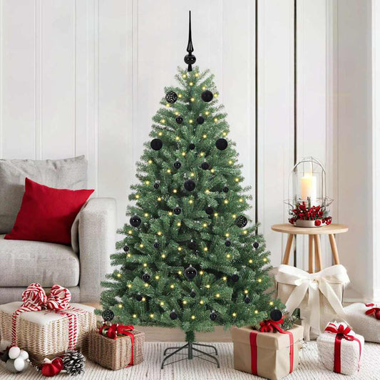 HKH Árvore de Natal Articulada Artificial Verde em Metal e PVC