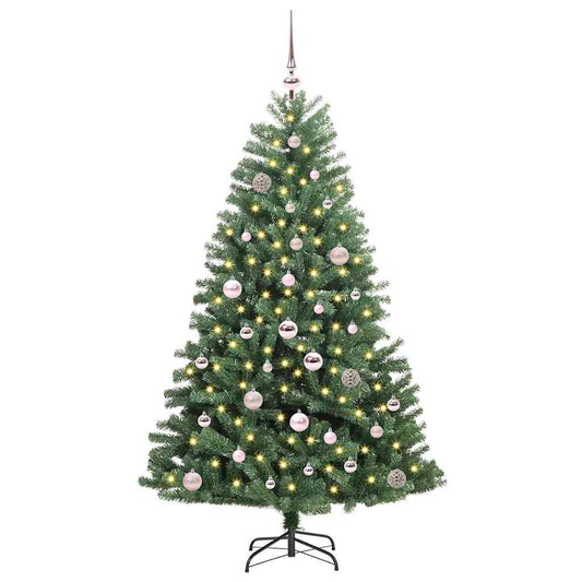HKH Árvore de Natal Articulada Artificial Verde em Metal e PVC
