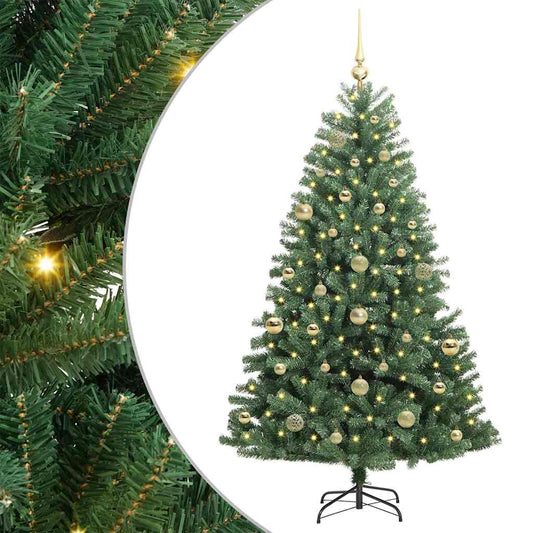 HKH Árvore de Natal Articulada Artificial Verde em Metal e PVC