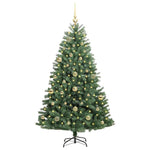 HKH Árvore de Natal Articulada Artificial Verde em Metal e PVC