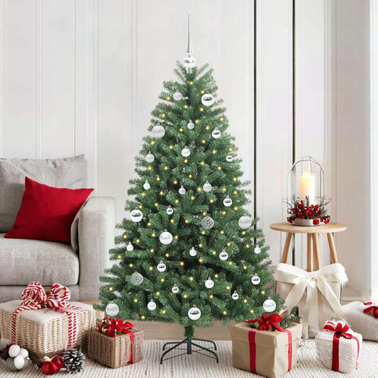 HKH Árvore de Natal Articulada Artificial Verde em Metal e PVC