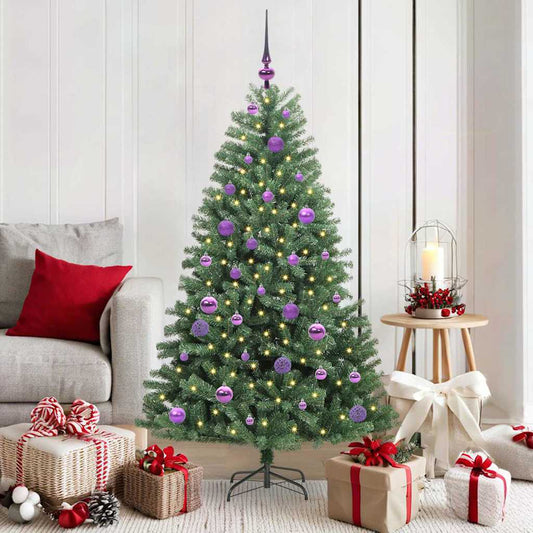 HKH Árvore de Natal Articulada Artificial Verde em Metal e PVC