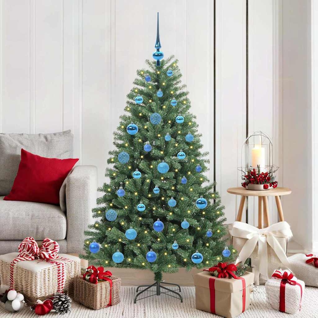 HKH Árbol de Navidad Articulado Artificial Verde en Metal y PVC