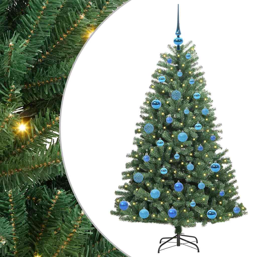 HKH Árbol de Navidad Articulado Artificial Verde en Metal y PVC