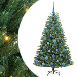 HKH Árvore de Natal Articulada Artificial Verde em Metal e PVC