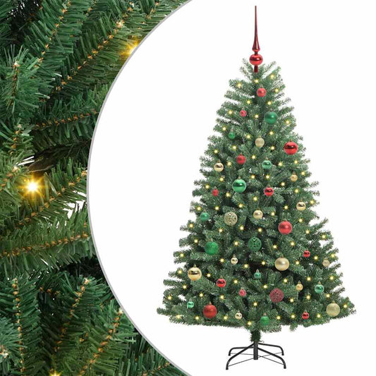 HKH Árvore de Natal Articulada Artificial Verde em Metal e PVC