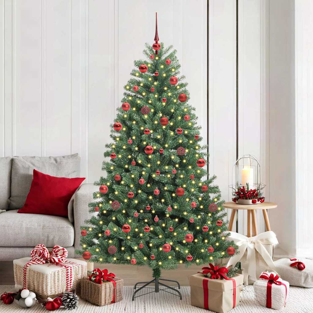 HKH Árvore de Natal Articulada Artificial Verde em Metal e PVC