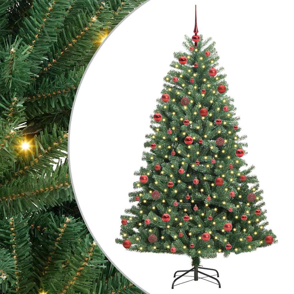 HKH Árvore de Natal Articulada Artificial Verde em Metal e PVC