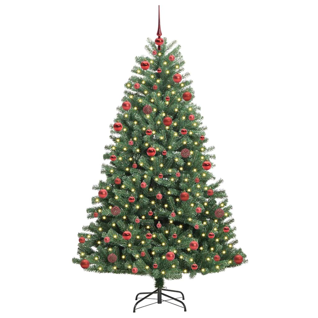 HKH Árvore de Natal Articulada Artificial Verde em Metal e PVC