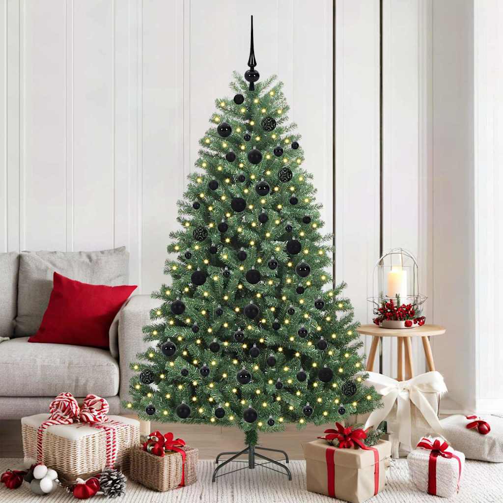 HKH Árvore de Natal Articulada Artificial Verde em Metal e PVC