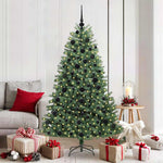 HKH Árvore de Natal Articulada Artificial Verde em Metal e PVC