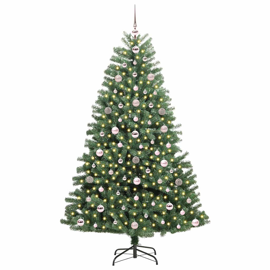 HKH Árvore de Natal Articulada Artificial Verde em Metal e PVC