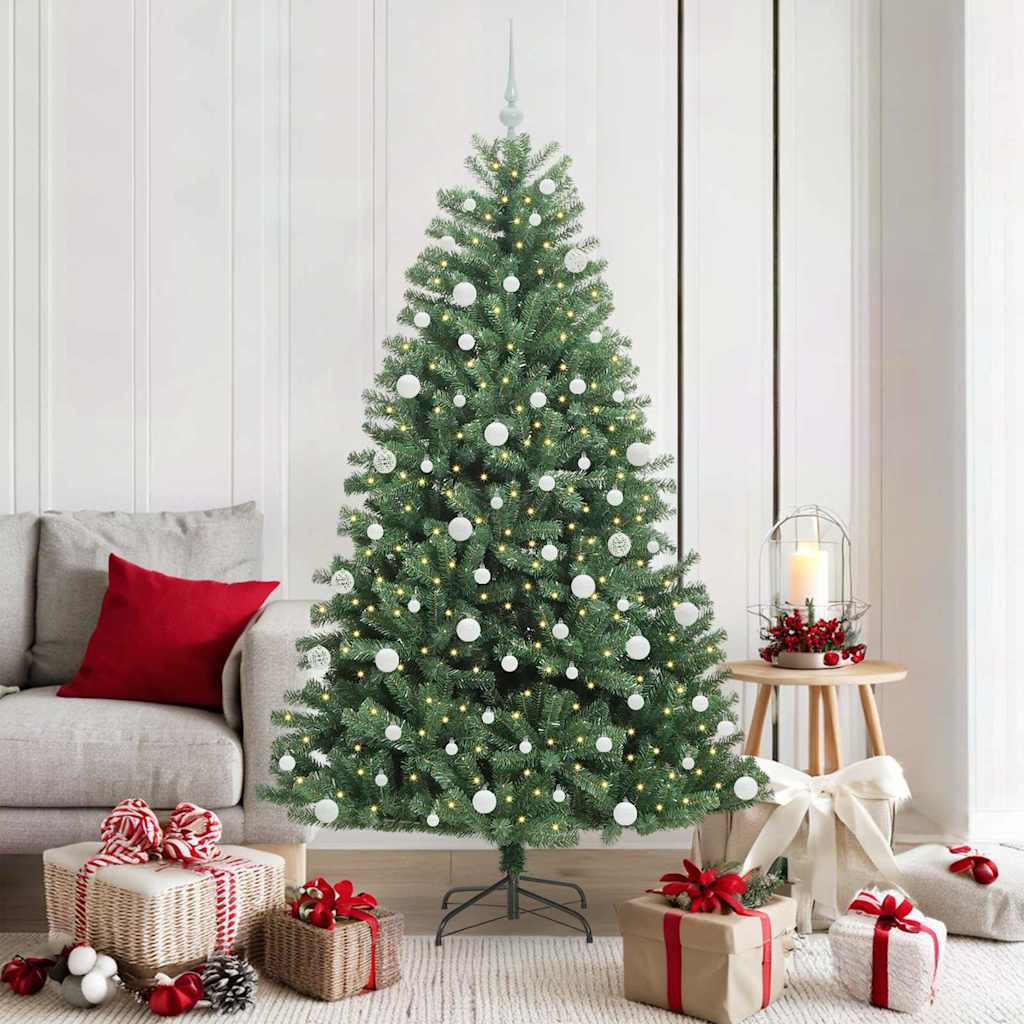 HKH Árvore de Natal Articulada Artificial Verde em Metal e PVC