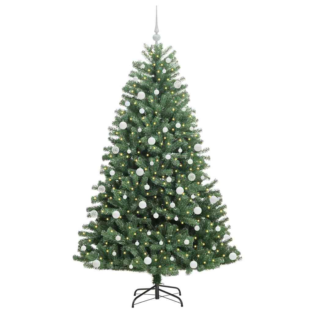 HKH Árvore de Natal Articulada Artificial Verde em Metal e PVC