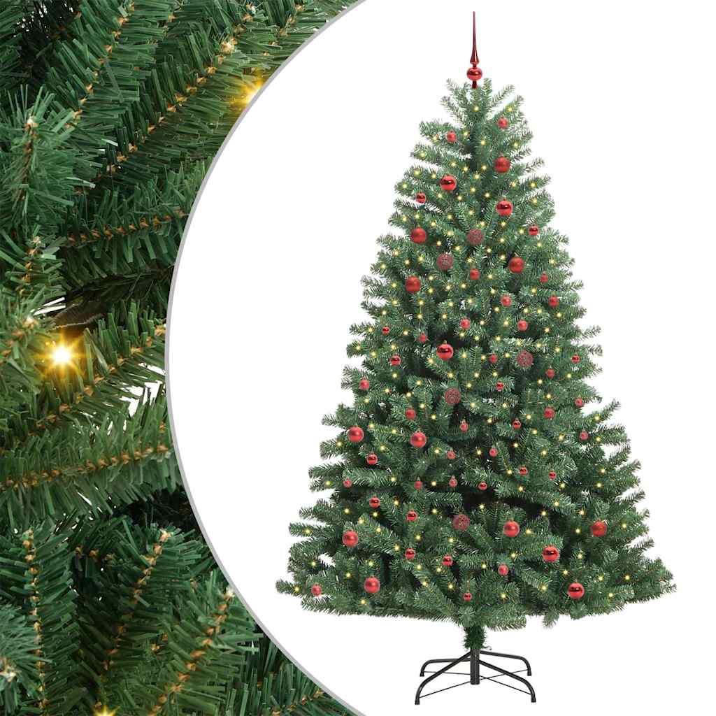 HKH Árvore de Natal Articulada Artificial Verde em Metal e PVC