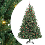 HKH Árvore de Natal Articulada Artificial Verde em Metal e PVC