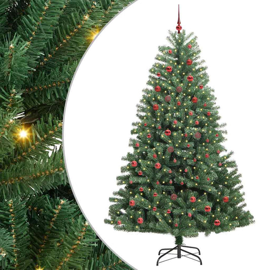 HKH Árvore de Natal Articulada Artificial Verde em Metal e PVC