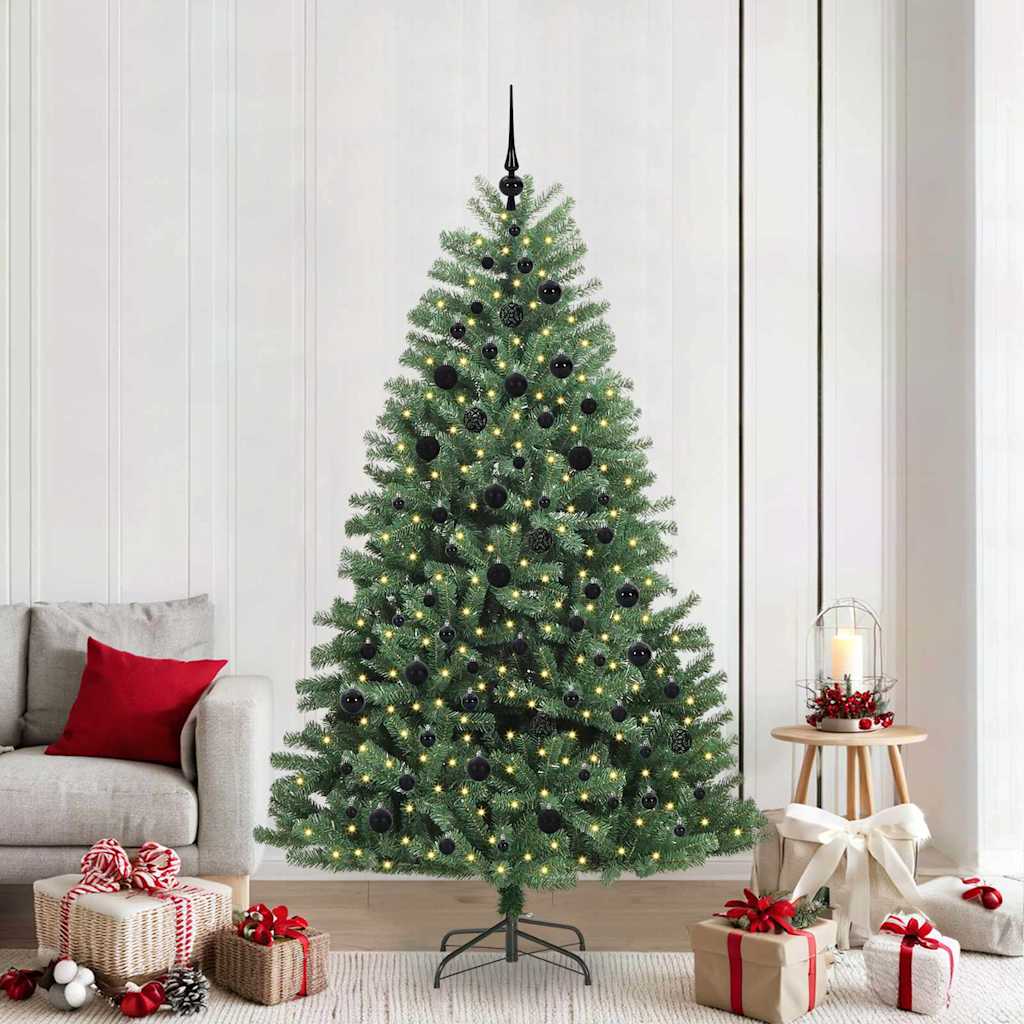 HKH Árvore de Natal Articulada Artificial Verde em Metal e PVC
