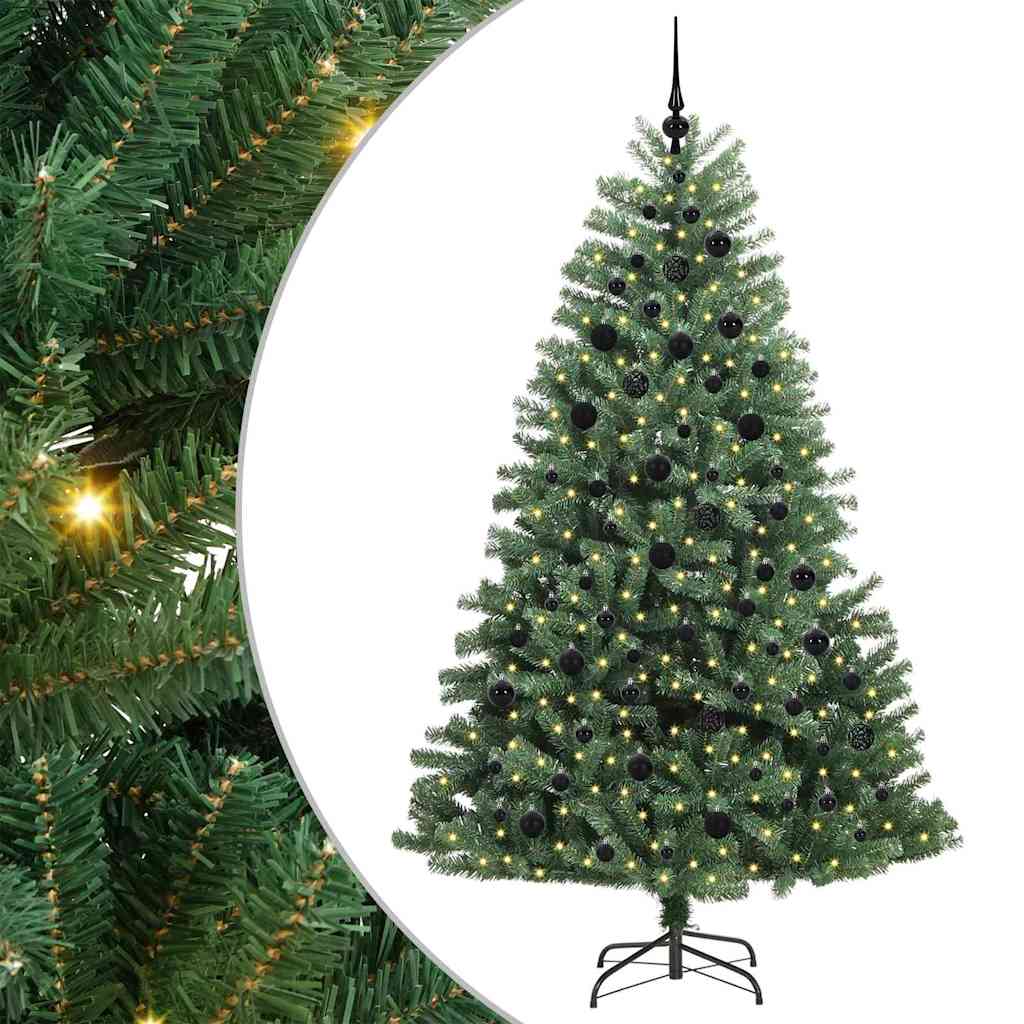 HKH Árvore de Natal Articulada Artificial Verde em Metal e PVC