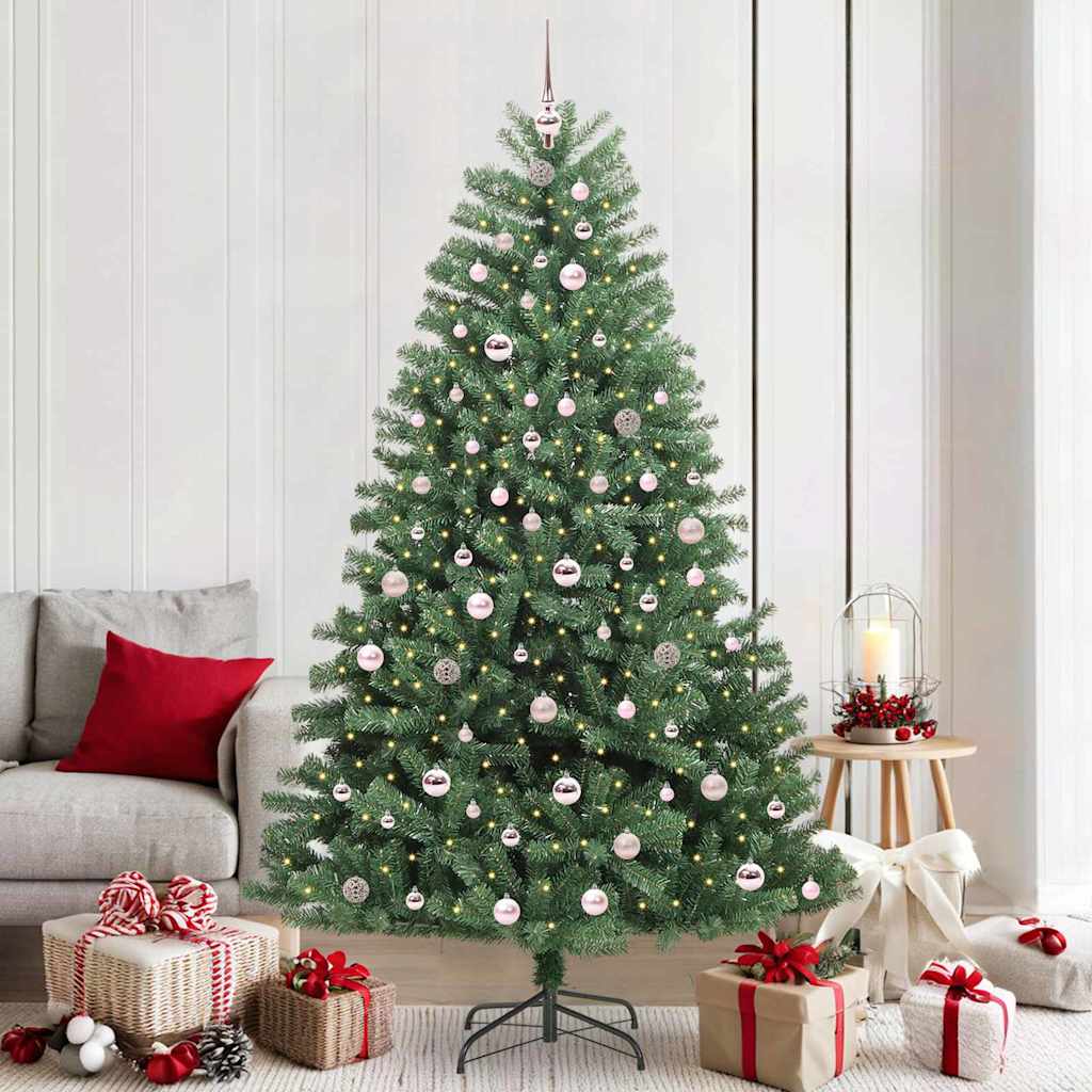 HKH Árvore de Natal Articulada Artificial Verde em Metal e PVC