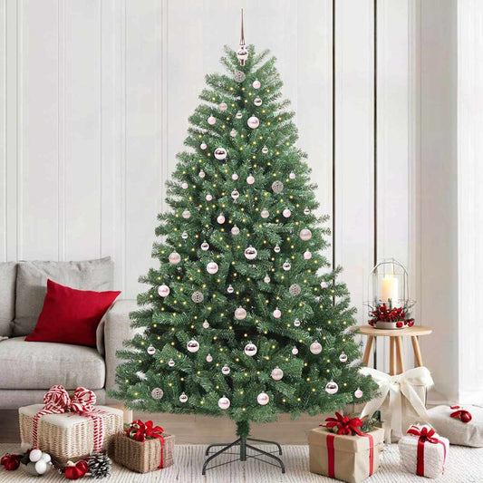 HKH Árvore de Natal Articulada Artificial Verde em Metal e PVC