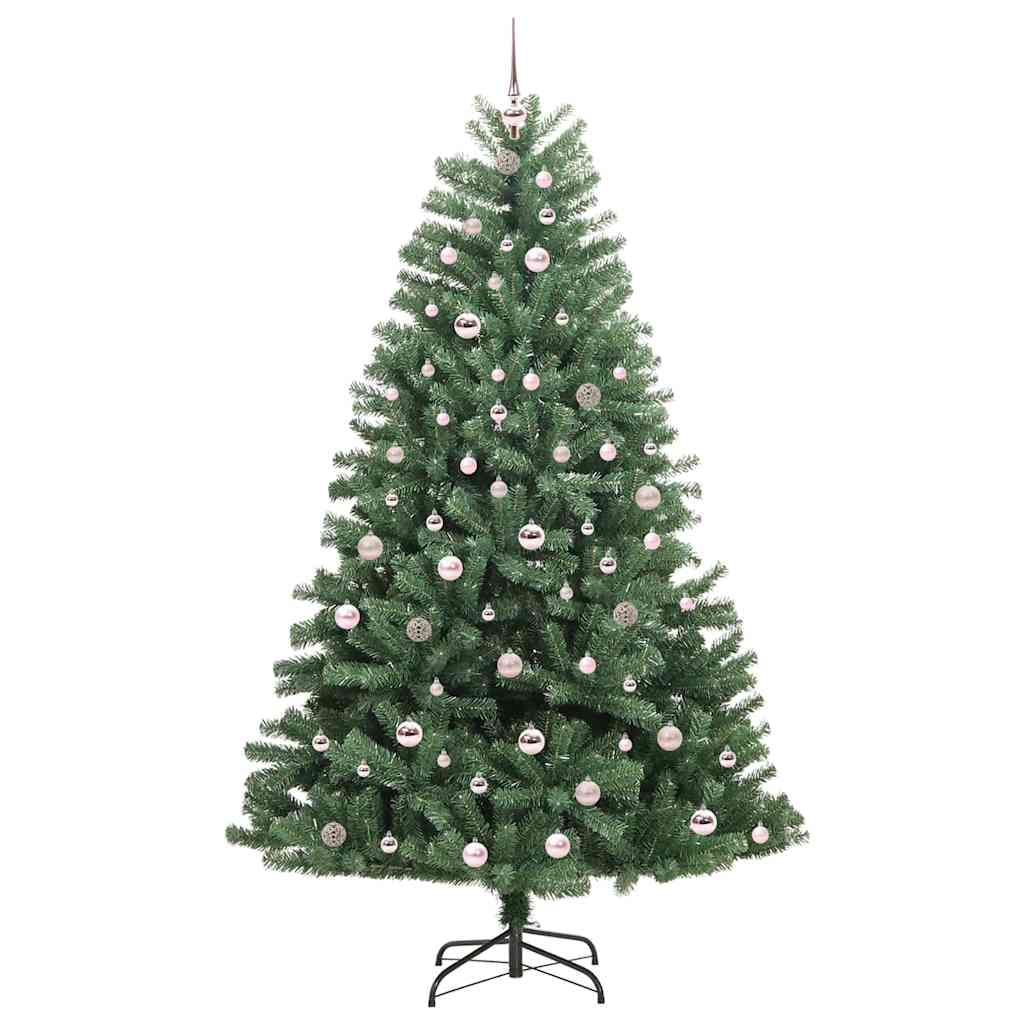 HKH Árvore de Natal Articulada Artificial Verde em Metal e PVC