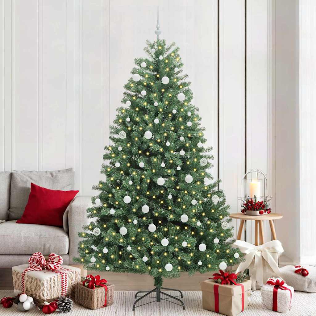 HKH Árvore de Natal Articulada Artificial Verde em Metal e PVC