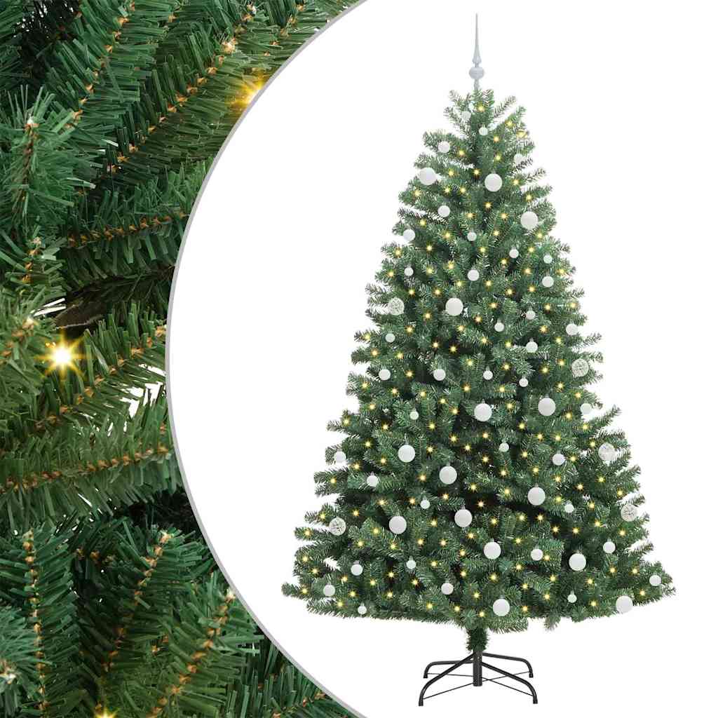 HKH Árvore de Natal Articulada Artificial Verde em Metal e PVC