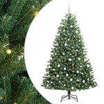 HKH Árvore de Natal Articulada Artificial Verde em Metal e PVC