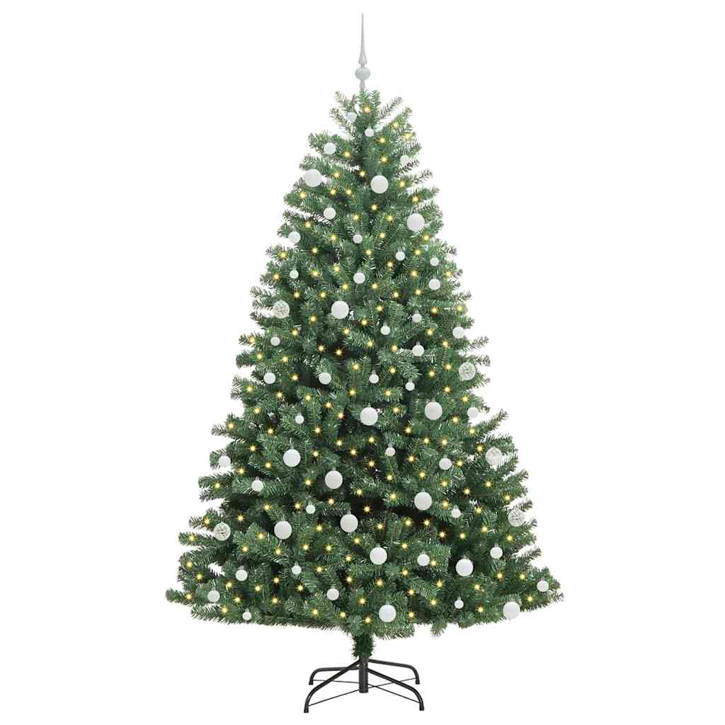 HKH Árvore de Natal Articulada Artificial Verde em Metal e PVC