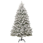 HKH Árvore de Natal Artificial Verde e Branco em Metal e PVC