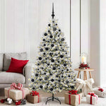 HKH Árvore de Natal Artificial Verde e Branco em Metal e PVC